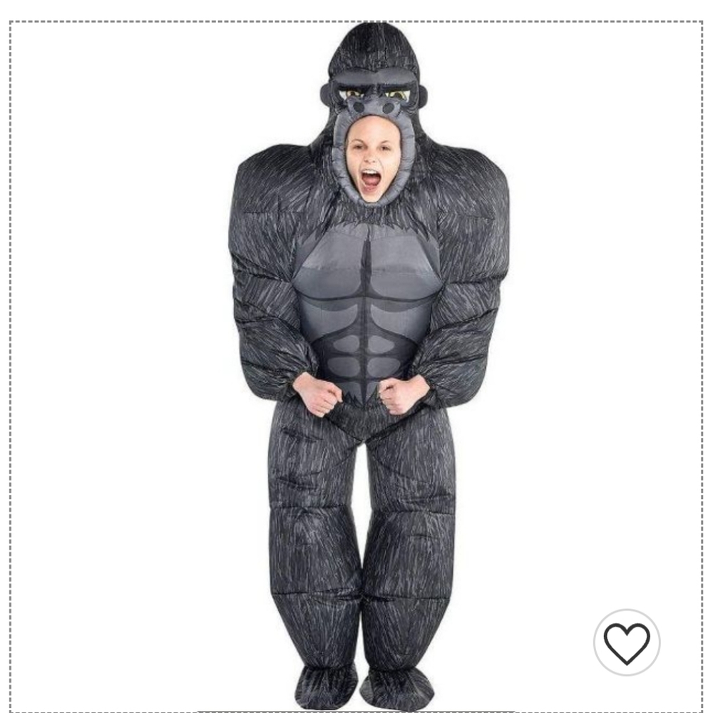 Inflatable gorilla costume